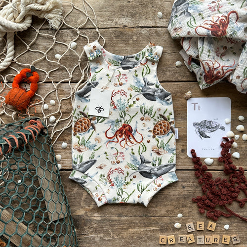 Sea Creatures Bloomer Romper