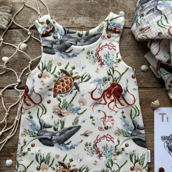 Sea Creatures Long Romper | Stock