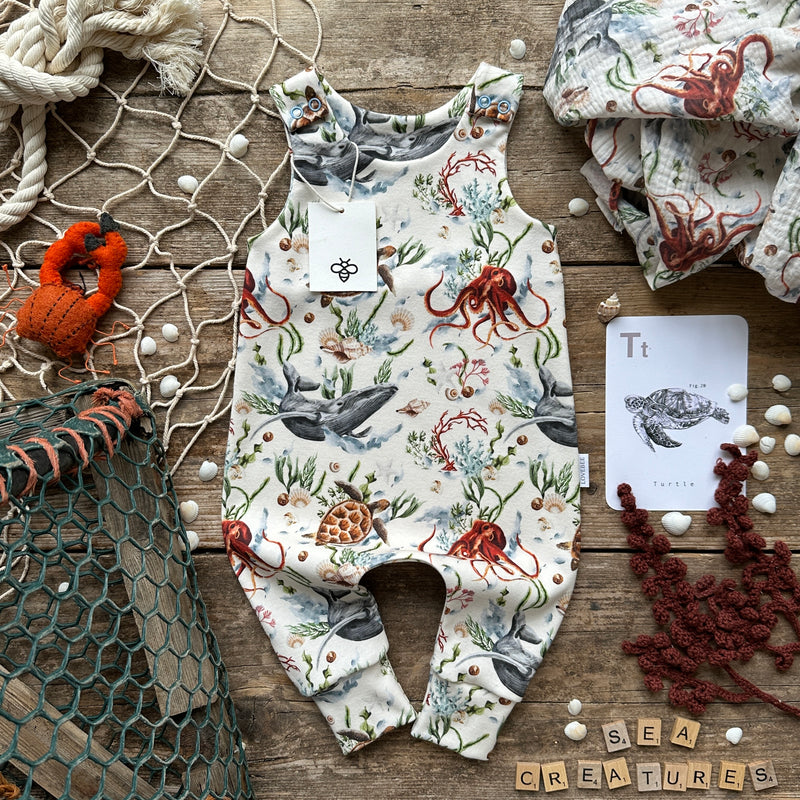 Sea Creatures Long Romper | Stock