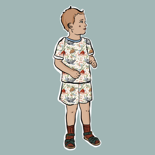 Sea Creatures Short BeeJamas