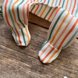 Wavy Stripe Footed Romper | Ready To Post