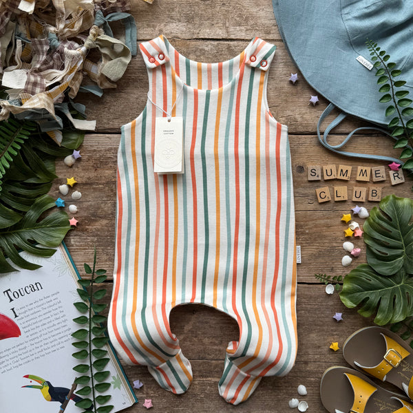 Wavy Stripe Footed Romper | Ready To Post