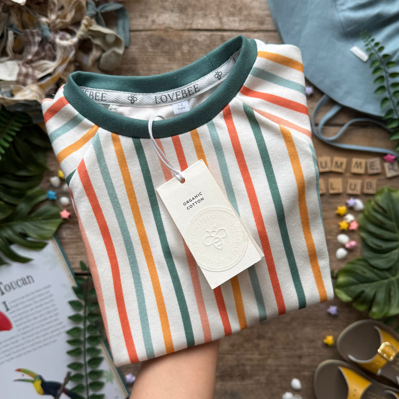 Wavy Stripes Short T-Shirt