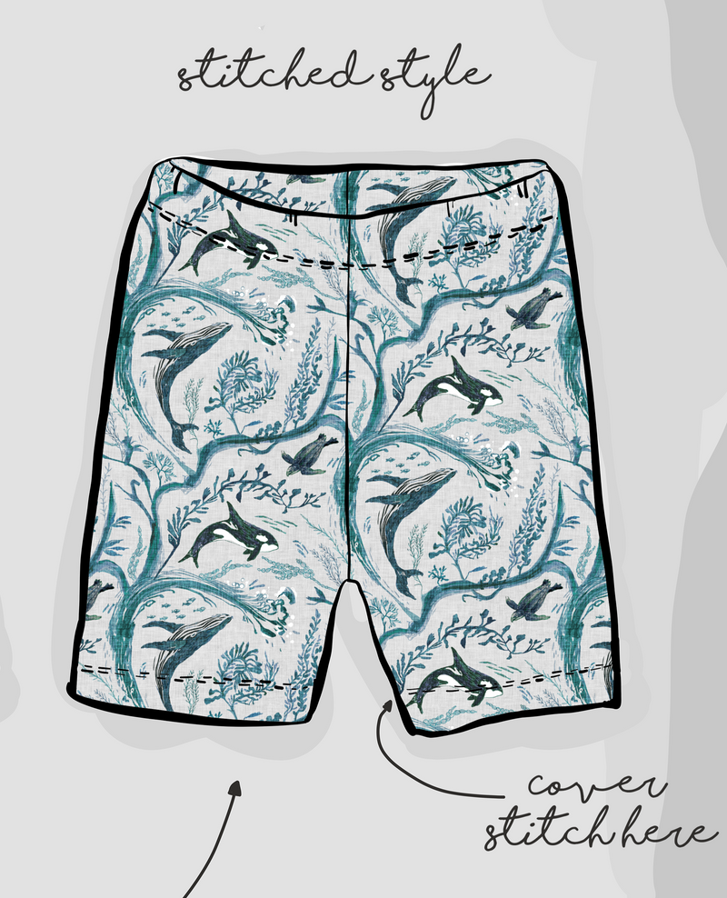Whale Waves Slim Shorts | Ready To Post