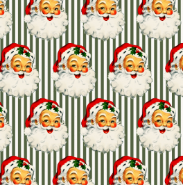 Green Santa Stripe Teddy Blanket
