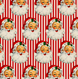 Red Santa Stripe Teddy Blanket