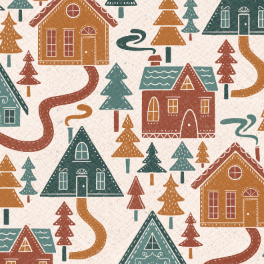 Gingerbread Village Teddy Blanket