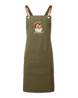Santa Face Adult Clip ‘n’ Clasp Cross-Back Apron