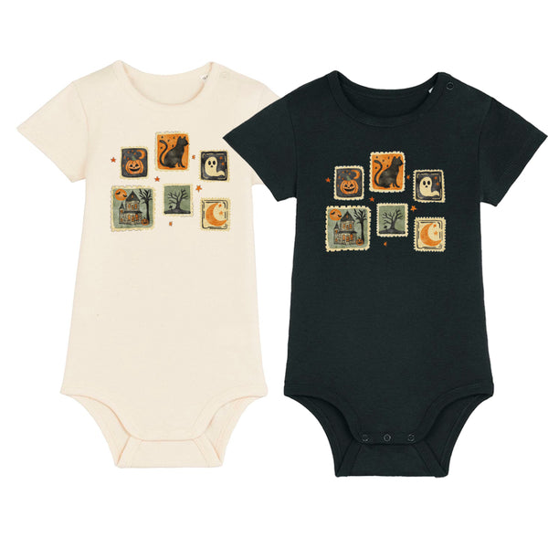 Spooky Stamps Halloween Baby Tops