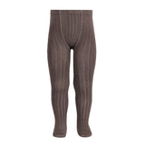 Cotton Rib Tights | Truffle | Last Sizes