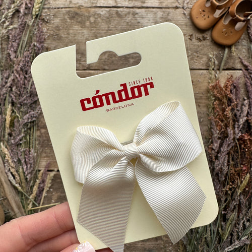 Grosgrain Hair Bow | Beige