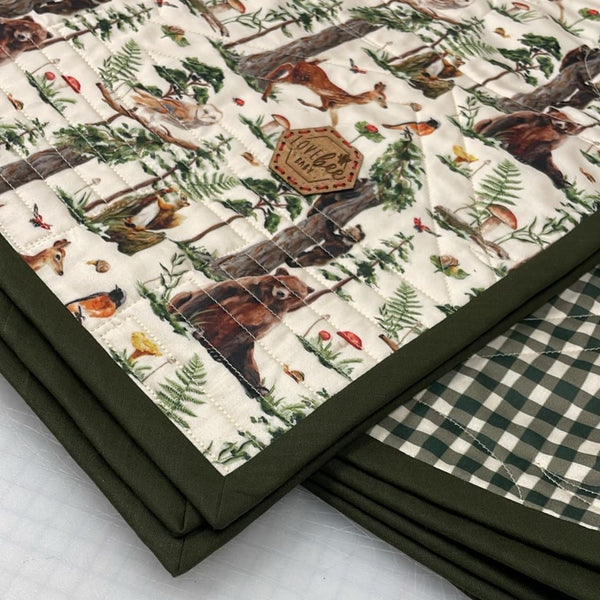 Woodland Bear Baby Quilt