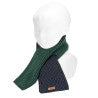 English Stitch Two Colour Scarf with Keyhole | Navy-Bottle