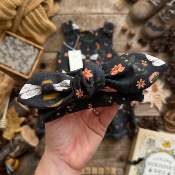 Dark Bee & Boo-tanicals Knot Bow Headband
