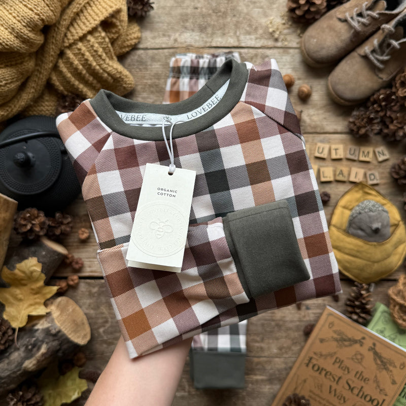 Autumn Plaid Long BeeJamas