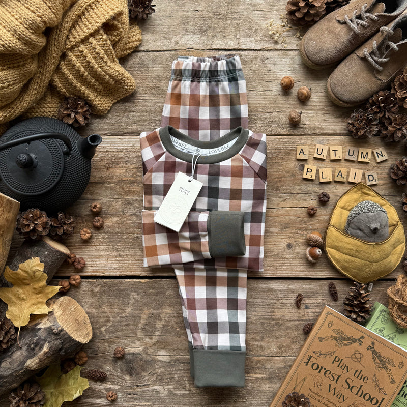 Autumn Plaid Long BeeJamas