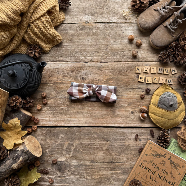 Autumn Plaid Knot Bow Headband | Ready To Post