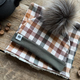 Autumn Plaid Bobble Hat