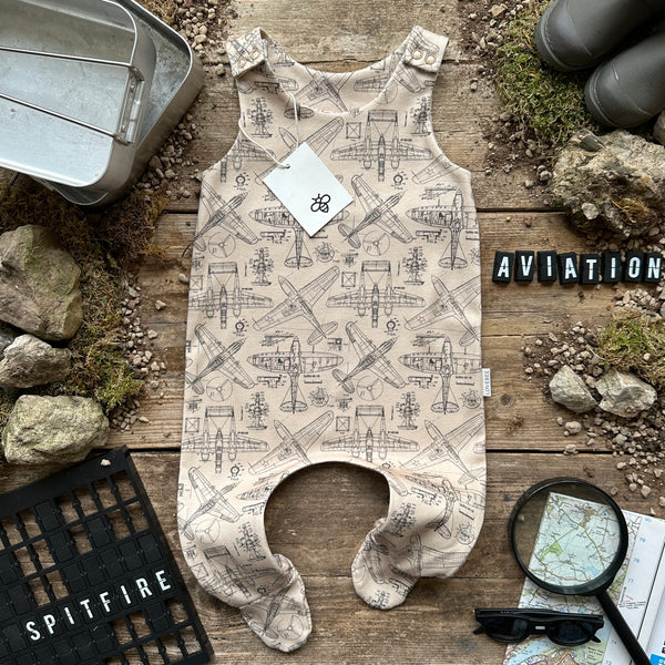 Aviation Footed Romper