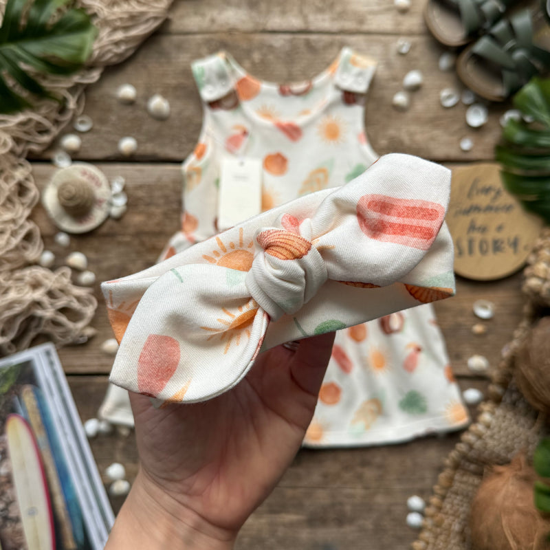 Beach Vibes Knot Bow Headband
