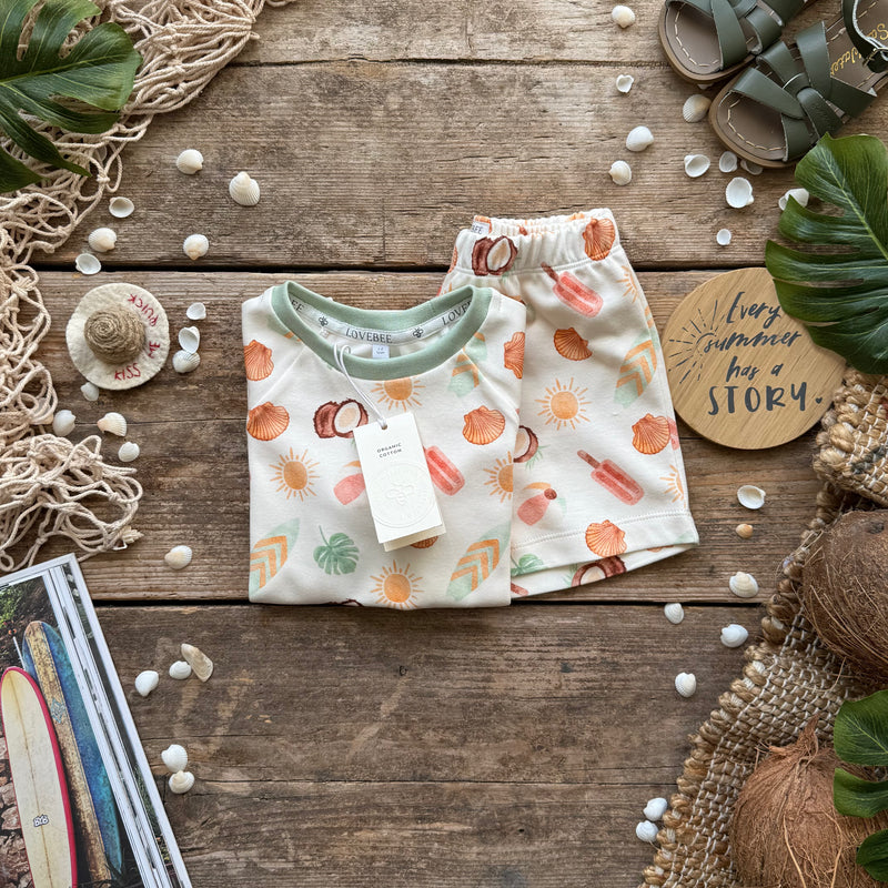 Beach Vibes Summer Short Set