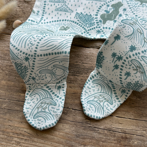 Beach Walk Footed Romper