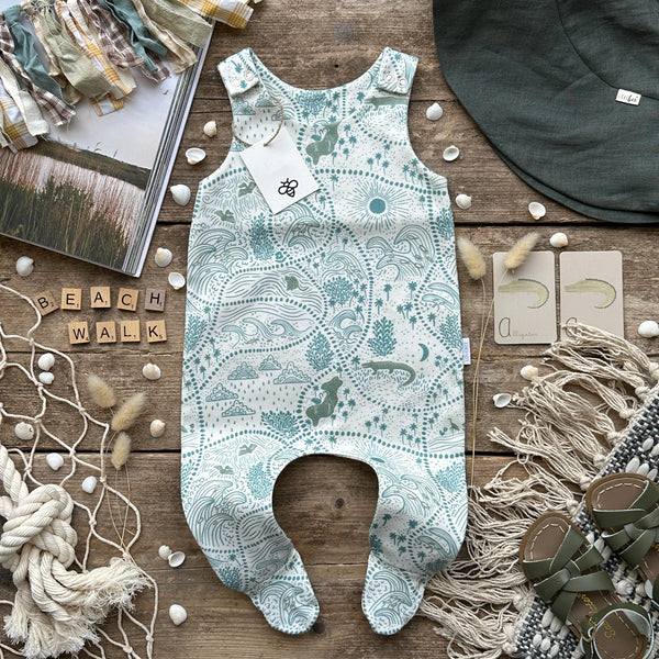 Beach Walk Footed Romper