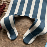 Navy Stripe Footed Romper | Ready To Post