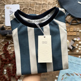 Navy Stripe Long BeeJamas