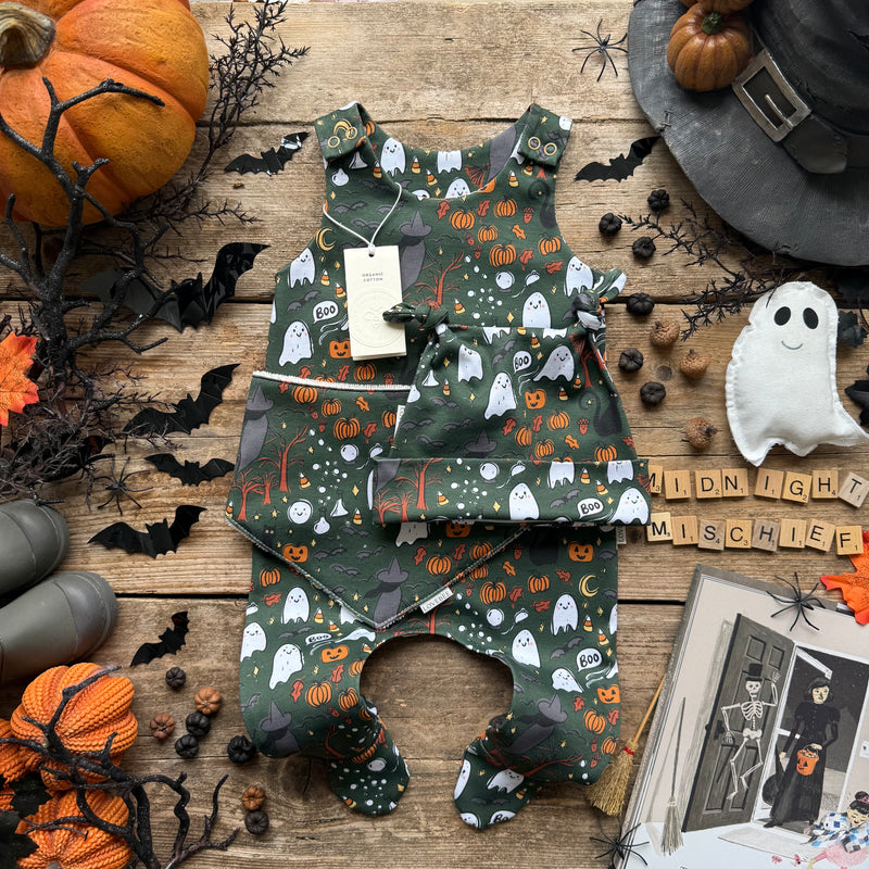 Midnight Mischief Footed Romper
