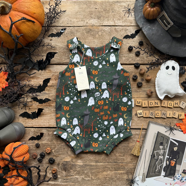 Midnight Mischief Bloomer Romper