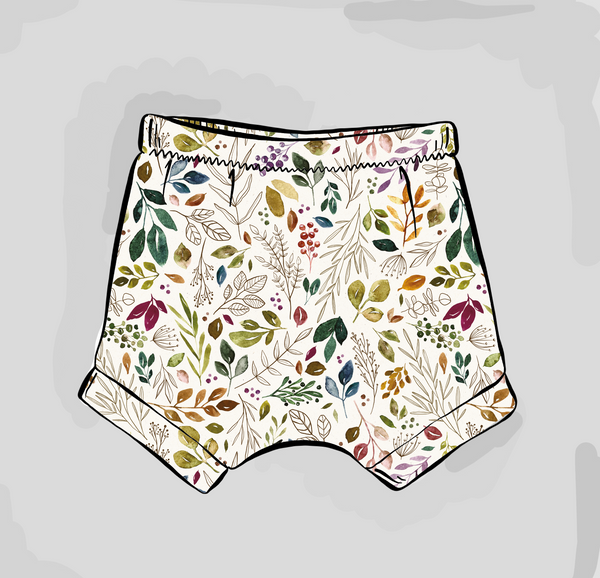 Botanical Sprigs Cuffed Shorts