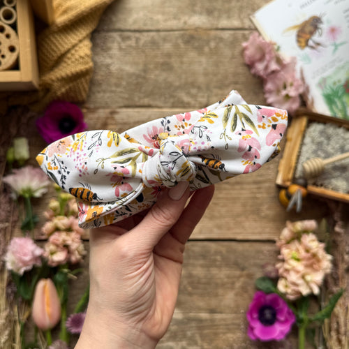 Busy Little Beehive Knot Bow Headband