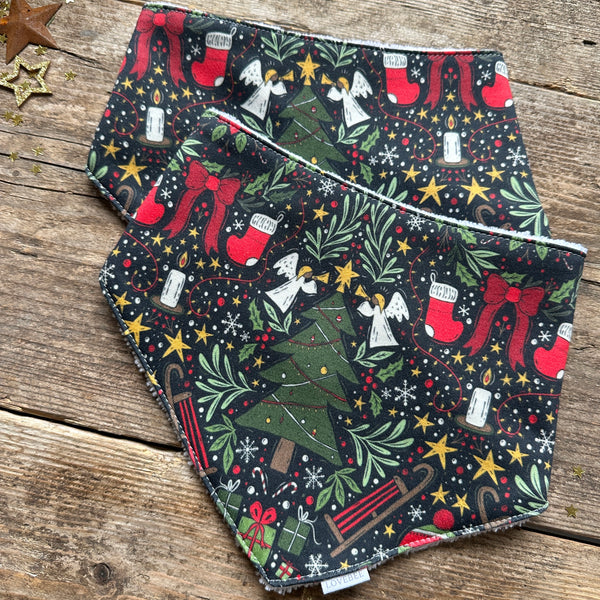 Christmas Night Dribble Bib