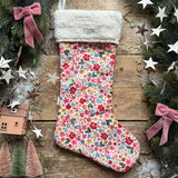 Gold Santa Stripe Stocking - Single