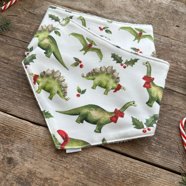 Christmasaurus Dribble Bib