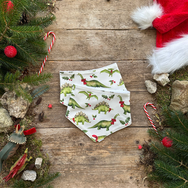 Christmasaurus Dribble Bib