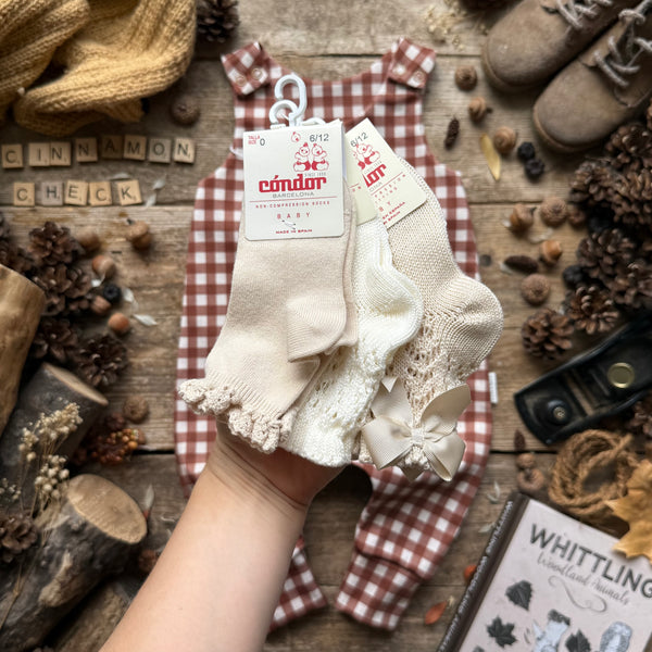 Cinnamon Check | Style With Bee | Socks
