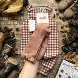 Cinnamon Check | Style With Bee | Socks