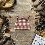 Cinnamon Check Knotted Hats