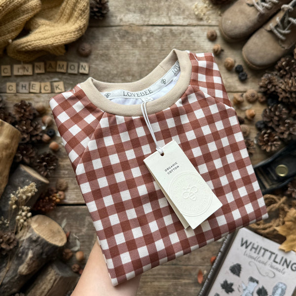 Cinnamon Check T-shirts