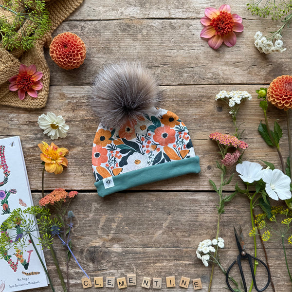 Clementine Blooms Bobble Hat
