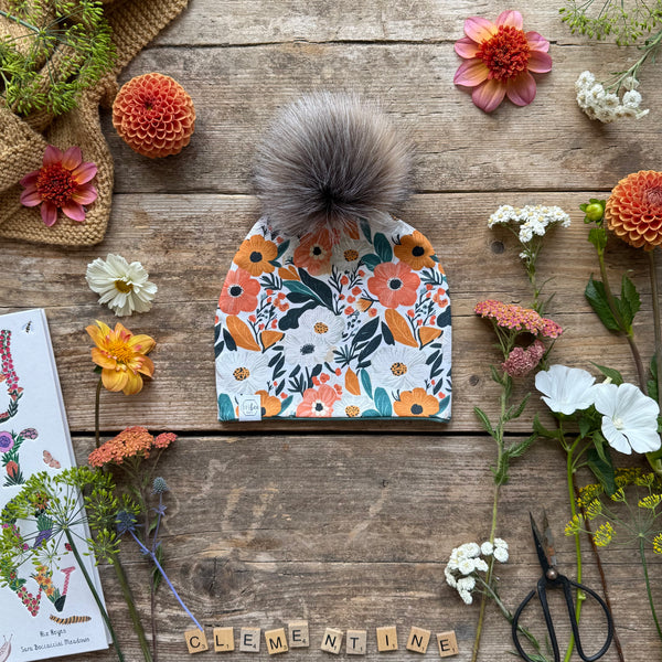 Clementine Blooms Bobble Hat
