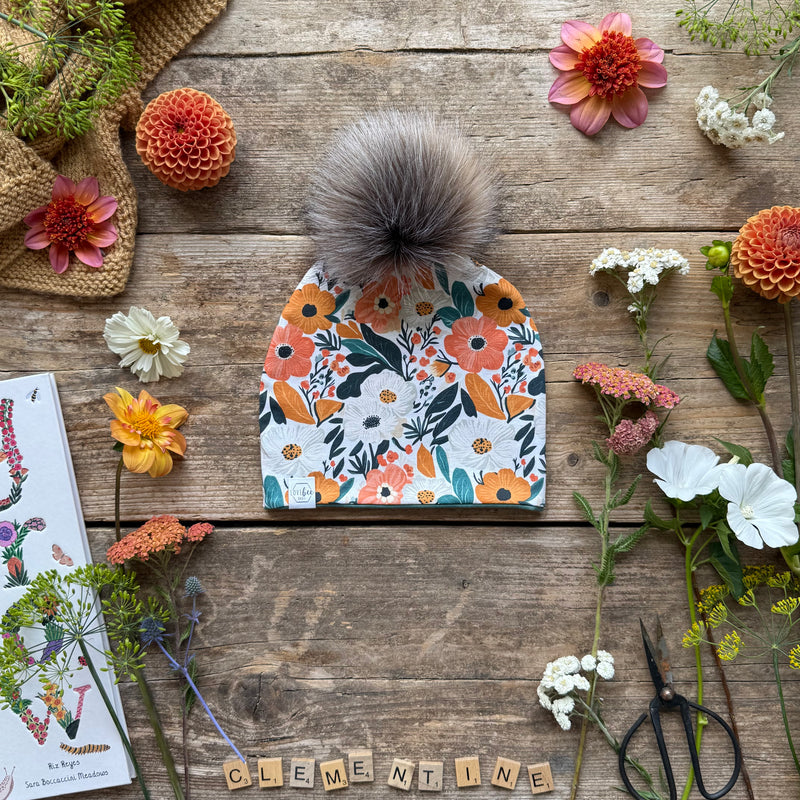 Clementine Blooms Bobble Hat