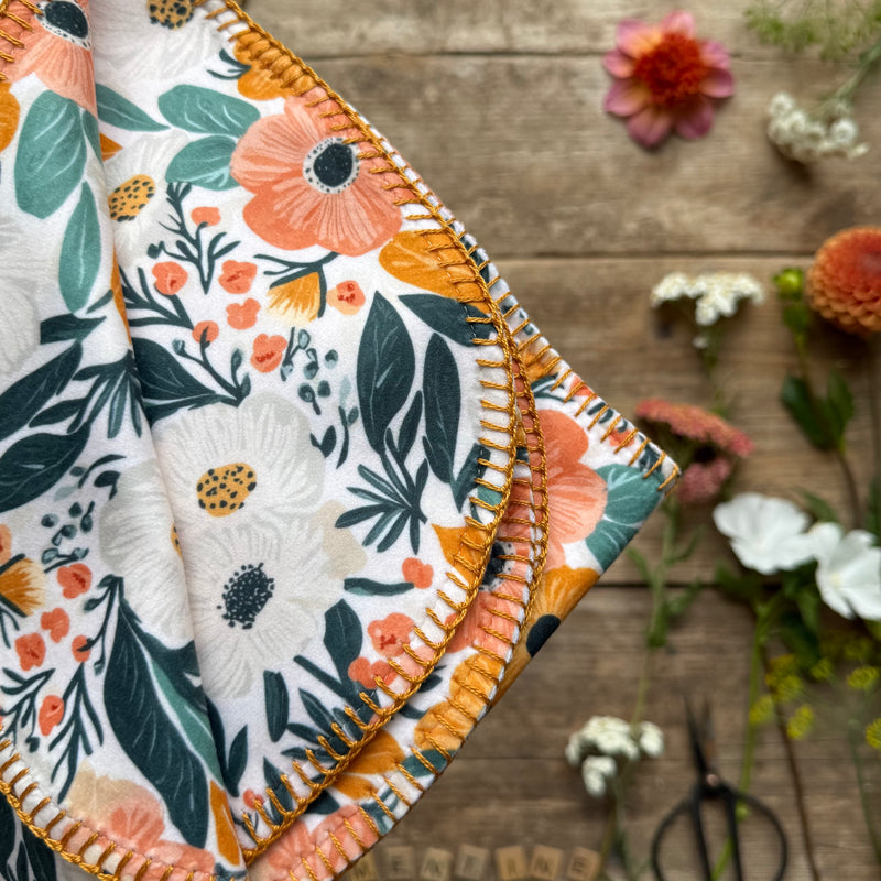 Clementine Blooms Eco Fleece Pram Blanket