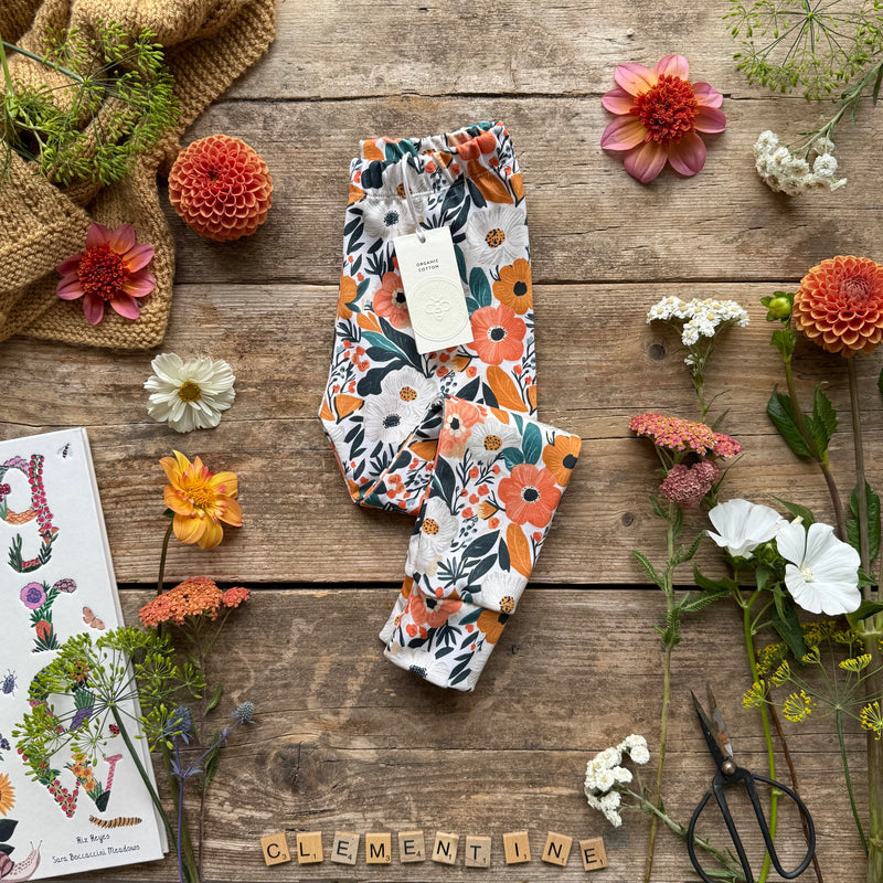 Clementine Blooms Slim Leggings