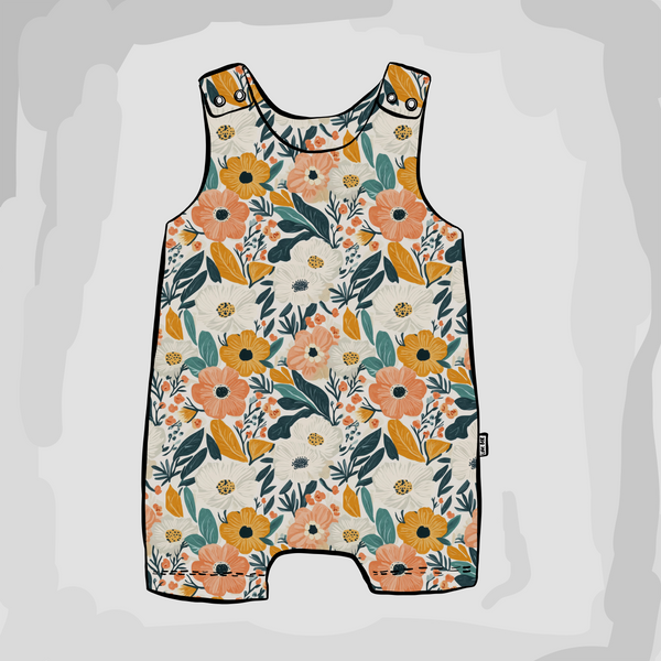 Clementine Blooms Short Romper