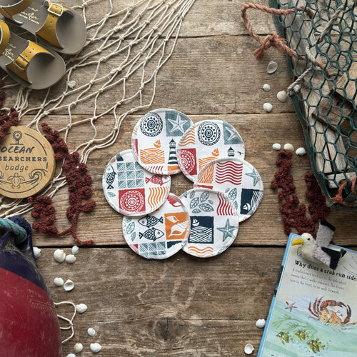 Coastal Stamps Breast Pads