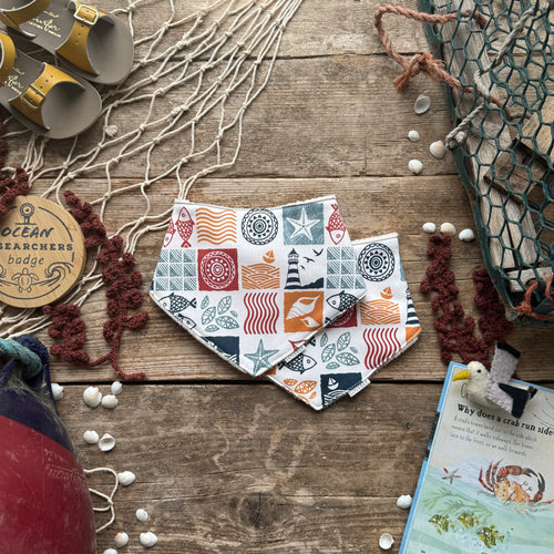 Coastal Stamps Dribble Bib