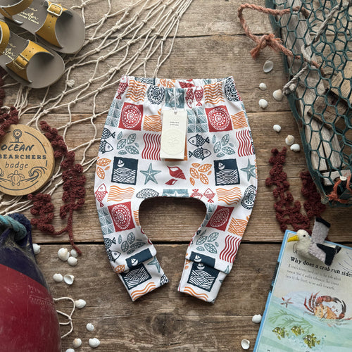 Coastal Stamps Harem Leggings